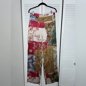 ZARA Printed Satin Pants